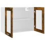 Smoked oak wood hanging display cabinet 80x31x60 cm by , Kitchen cabinets - Ref: Foro24-815594, Price: 43,69 €, Discount: %