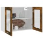 Smoked oak wood hanging display cabinet 80x31x60 cm by , Kitchen cabinets - Ref: Foro24-815594, Price: 43,69 €, Discount: %