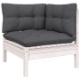 Garden furniture 8 pieces with white pine wood cushions by , Garden sets - Ref: Foro24-3096690, Price: 591,99 €, Discount: %