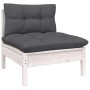 Garden furniture 8 pieces with white pine wood cushions by , Garden sets - Ref: Foro24-3096690, Price: 591,99 €, Discount: %