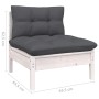 Garden furniture 8 pieces with white pine wood cushions by , Garden sets - Ref: Foro24-3096690, Price: 591,99 €, Discount: %