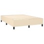 Cama box spring con colchón tela color crema 140x190 cm de , Camas y somieres - Ref: Foro24-3141694, Precio: 515,34 €, Descue...