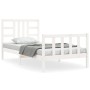 White solid wood bed frame with headboard 90x190 cm by , Beds and slatted bases - Ref: Foro24-3191937, Price: 100,04 €, Disco...