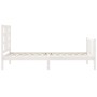 White solid wood bed frame with headboard 90x190 cm by , Beds and slatted bases - Ref: Foro24-3191937, Price: 100,04 €, Disco...