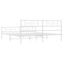 Estructura cama metal con cabecero y estribo blanco 180x200 cm de , Camas y somieres - Ref: Foro24-355338, Precio: 118,60 €, ...