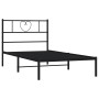 Bed frame with black metal headboard 80x200 cm by , Beds and slatted bases - Ref: Foro24-355454, Price: 56,37 €, Discount: %