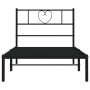 Bed frame with black metal headboard 80x200 cm by , Beds and slatted bases - Ref: Foro24-355454, Price: 56,37 €, Discount: %