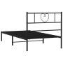 Bed frame with black metal headboard 80x200 cm by , Beds and slatted bases - Ref: Foro24-355454, Price: 56,37 €, Discount: %