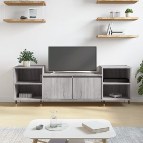 Sonoma gray plywood TV cabinet 160x35x55 cm by , TV Furniture - Ref: Foro24-831338, Price: 74,67 €, Discount: %