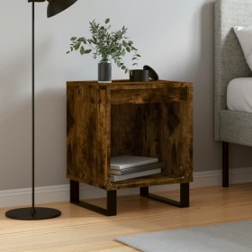 Smoked oak engineered wood bedside table 40x35x50 cm by , Nightstands - Ref: Foro24-830742, Price: 38,30 €, Discount: %