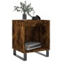 Smoked oak engineered wood bedside table 40x35x50 cm by , Nightstands - Ref: Foro24-830742, Price: 37,76 €, Discount: %