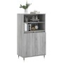 Tall Sonoma Gray Plywood Sideboard 60x36x110 cm by , Sideboards - Ref: Foro24-831482, Price: 78,78 €, Discount: %