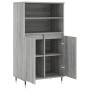 Tall Sonoma Gray Plywood Sideboard 60x36x110 cm by , Sideboards - Ref: Foro24-831482, Price: 78,78 €, Discount: %