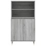 Hohes Sideboard aus Sperrholz in Sonoma-Grau, 60 x 36 x 110 cm von , Sideboards - Ref: Foro24-831482, Preis: 78,87 €, Rabatt: %