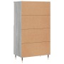 Tall Sonoma Gray Plywood Sideboard 60x36x110 cm by , Sideboards - Ref: Foro24-831482, Price: 78,78 €, Discount: %