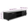 Glossy black TV cabinet 120x40.5x35 cm by vidaXL, TV Furniture - Ref: Foro24-243042, Price: 118,42 €, Discount: %