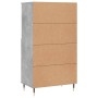 Aparador alto madera contrachapada gris hormigón 60x36x110 cm de , Aparadores - Ref: Foro24-831480, Precio: 78,99 €, Descuent...