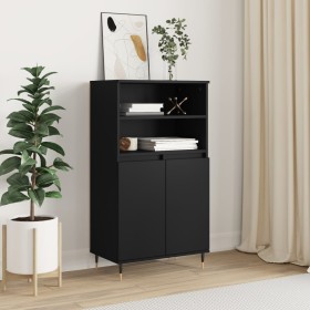 Tall black plywood sideboard 60x36x110 cm by , Sideboards - Ref: Foro24-831477, Price: 81,99 €, Discount: %