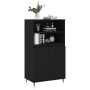 Tall black plywood sideboard 60x36x110 cm by , Sideboards - Ref: Foro24-831477, Price: 81,99 €, Discount: %