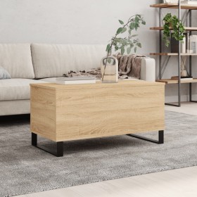 Mesa de centro madera contrachapada roble Sonoma 90x44,5x45 cm de , Mesas de centro - Ref: Foro24-830983, Precio: 63,89 €, De...