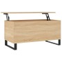 Sonoma oak plywood coffee table 90x44.5x45 cm by , Coffee table - Ref: Foro24-830983, Price: 63,89 €, Discount: %