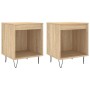 Mesitas noche 2 uds madera ingeniería roble Sonoma 40x35x50 cm de , Mesitas de noche - Ref: Foro24-830723, Precio: 44,47 €, D...