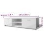 Mueble de TV blanco brillo 140x40,5x35 cm de vidaXL, Muebles TV - Ref: Foro24-243043, Precio: 117,73 €, Descuento: %