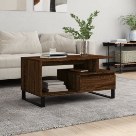 Brown oak plywood coffee table 90x49x45 cm by , Coffee table - Ref: Foro24-831035, Price: 69,71 €, Discount: %