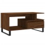 Mesa de centro madera contrachapada roble marrón 90x49x45 cm de , Mesas de centro - Ref: Foro24-831035, Precio: 66,49 €, Desc...