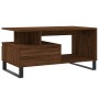 Mesa de centro madera contrachapada roble marrón 90x49x45 cm de , Mesas de centro - Ref: Foro24-831035, Precio: 66,49 €, Desc...