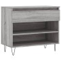 Schuhschrank aus grauem Sonoma-Sperrholz, 70 x 36 x 60 cm von , Schuhregale und Schuhorganisatoren - Ref: Foro24-831442, Prei...