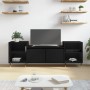 Black plywood TV cabinet 160x35x55 cm by , TV Furniture - Ref: Foro24-831333, Price: 92,83 €, Discount: %