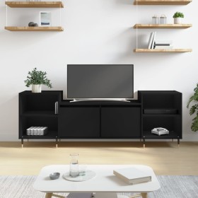 Black plywood TV cabinet 160x35x55 cm by , TV Furniture - Ref: Foro24-831333, Price: 92,83 €, Discount: %