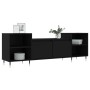 Black plywood TV cabinet 160x35x55 cm by , TV Furniture - Ref: Foro24-831333, Price: 92,92 €, Discount: %