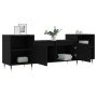 Black plywood TV cabinet 160x35x55 cm by , TV Furniture - Ref: Foro24-831333, Price: 92,92 €, Discount: %