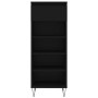 Black plywood shoe cabinet 40x36x105 cm by , Shoe racks and shoe organizers - Ref: Foro24-831461, Price: 40,90 €, Discount: %