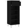 Black plywood shoe cabinet 40x36x105 cm by , Shoe racks and shoe organizers - Ref: Foro24-831461, Price: 40,90 €, Discount: %