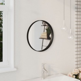 Black wall mirror 40 cm by , Mirrors - Ref: Foro24-322293, Price: 31,79 €, Discount: %