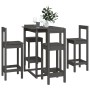 5-piece bar set solid gray pine wood by , Furniture sets for kitchens and dining rooms - Ref: Foro24-3124744, Price: 238,99 €...