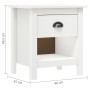 Mesitas de noche 2 uds Hill madera maciza de pino 46x35x49,5 cm de vidaXL, Mesitas de noche - Ref: Foro24-288968, Precio: 78,...