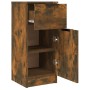 Aparador madera contrachapada color roble ahumado 30x30x70 cm de , Aparadores - Ref: Foro24-817000, Precio: 43,99 €, Descuent...