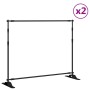 Soportes de telón de fondo 2 uds acero negro 254x243 cm de , Montajes de estudio - Ref: Foro24-3187466, Precio: 161,69 €, Des...