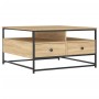 Mesa de centro madera de ingeniería roble Sonoma 80x80x45 cm de , Mesas de centro - Ref: Foro24-835290, Precio: 84,99 €, Desc...