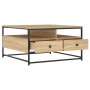 Mesa de centro madera de ingeniería roble Sonoma 80x80x45 cm de , Mesas de centro - Ref: Foro24-835290, Precio: 84,99 €, Desc...