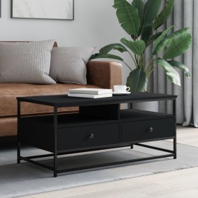 Black engineered wood coffee table 100x51x45 cm by , Coffee table - Ref: Foro24-835284, Price: 92,99 €, Discount: %