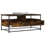 Smoked oak engineered wood coffee table 100x51x45 cm by , Coffee table - Ref: Foro24-835286, Price: 73,17 €, Discount: %