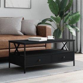 Mesa de centro madera de ingeniería negro 100x51x45 cm de , Mesas de centro - Ref: Foro24-835299, Precio: 91,99 €, Descuento: %