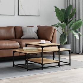 Sonoma oak engineered wood coffee table 102x60x45 cm by , Coffee table - Ref: Foro24-835315, Price: 44,99 €, Discount: %