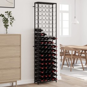 Wine rack for 95 bottles black wrought iron 54x18x200 cm by , Wine racks - Ref: Foro24-358368, Price: 152,71 €, Discount: %