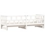 Sofá cama nido madera maciza de pino blanco 90x190 cm de , Camas y somieres - Ref: Foro24-836211, Precio: 190,74 €, Descuento: %